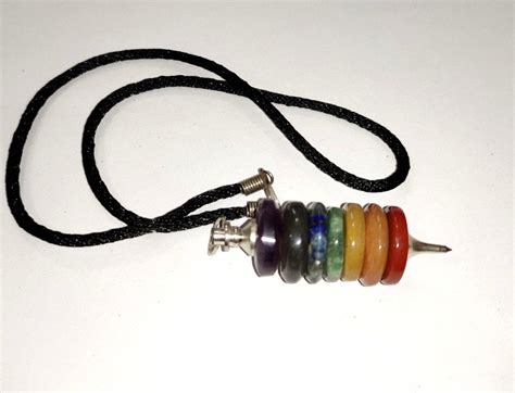 Chakra Bonded Disc Pendant Pendulum Reiki Pendulum Reiki Pendant