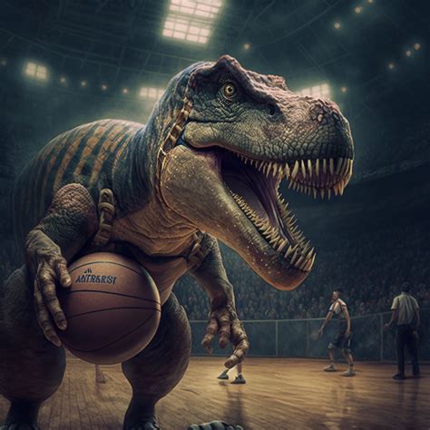 T-Rex playing basketball – 🌴Treemansion