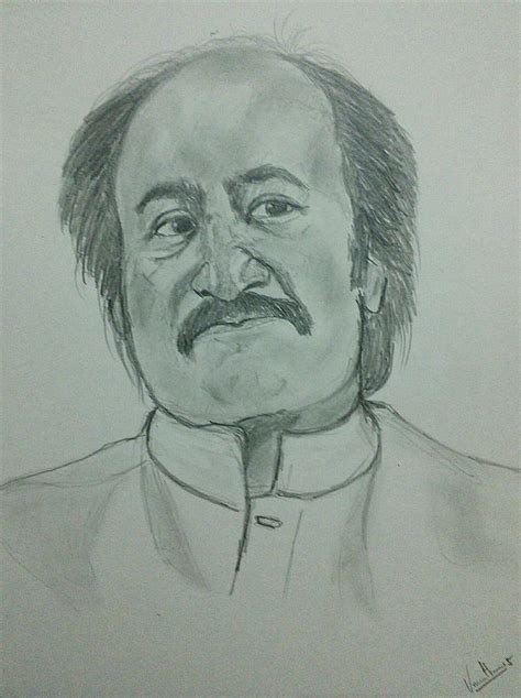 Rajinikanth Drawing by Vineeth Menon - Fine Art America