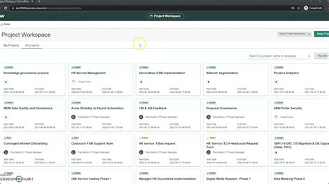 New Project Workspace In Servicenow Strategic Portfolio Management