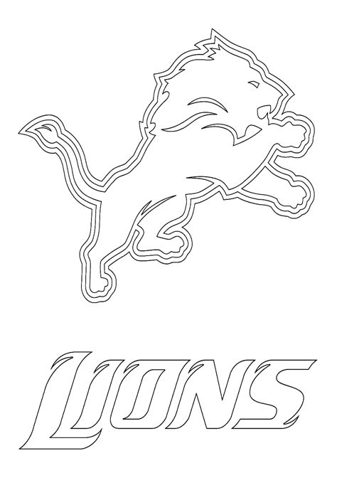 Detroit Lions Logo Coloring Page - Free Printable Coloring Pages