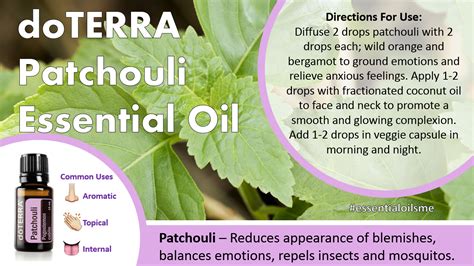 DoTERRA Patchouli Essential Oil Uses