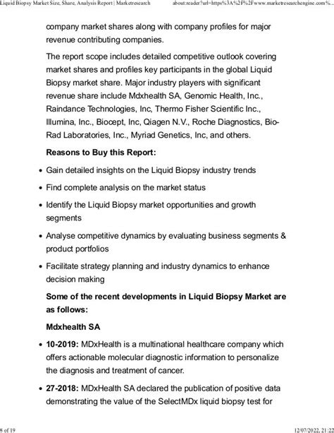 Liquid Biopsy Market Pdf