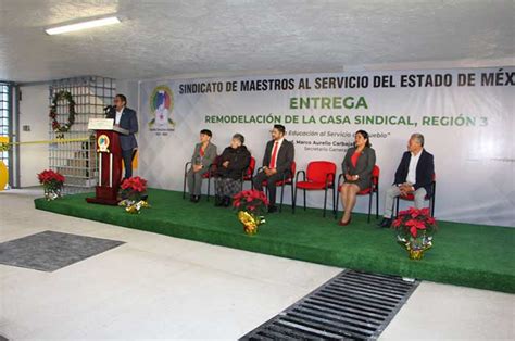 Entrega Aurelio Carbajal remodelación de Casa Sindical en Naucalpan