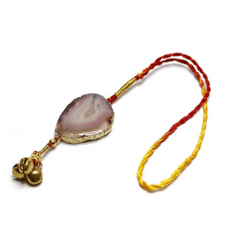 Maureen Natural Agate Stone Moli Lumba With Hanging Natural Semi