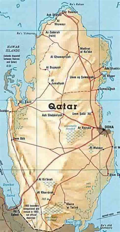 Physical Map Of Qatar Druci Giorgia