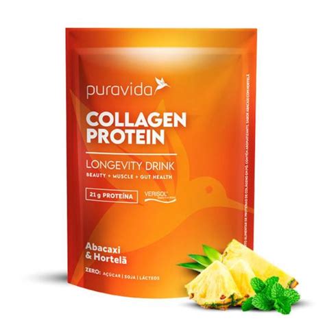 Collagen Protein 450g Pura Vida Colágeno Magazine Luiza