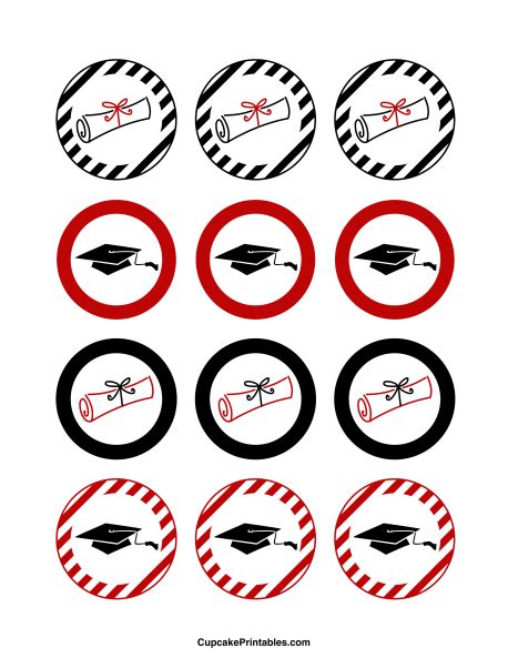 Printable Graduation Cupcake Toppers