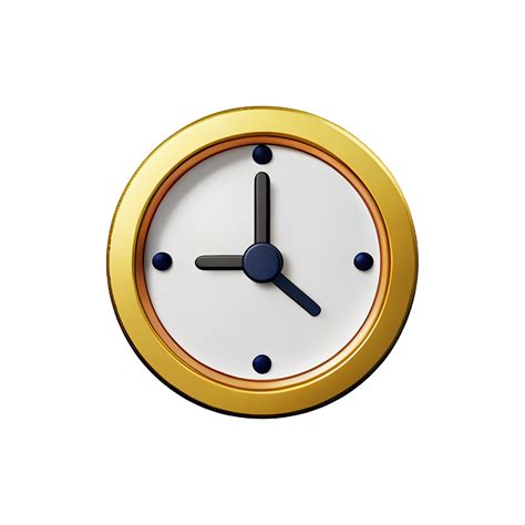 Gold Clock Icon On Transparent Background 27687962 Png