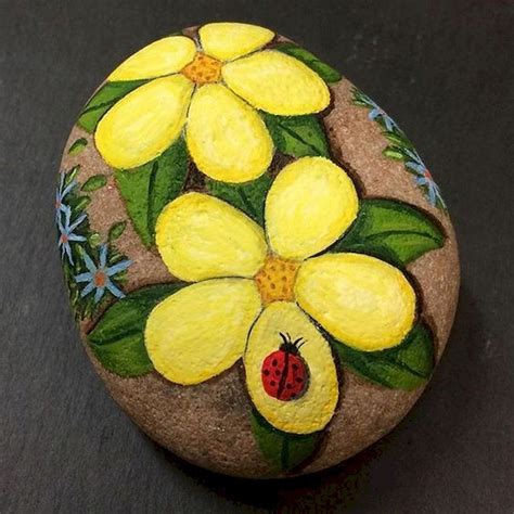 Beautiful Diy Painted Rocks Flowers Ideas Rock Painting