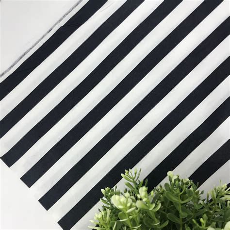 Black and White Striped Fabric Monochrome Stripe Cotton | Etsy