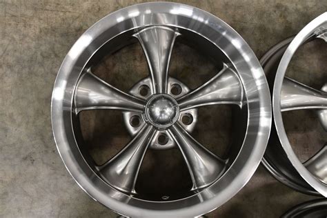 Set 4 17 Ridler 695 17x8 Grey With Machined Lip 5x475 Wheels 0mm Rims Ebay