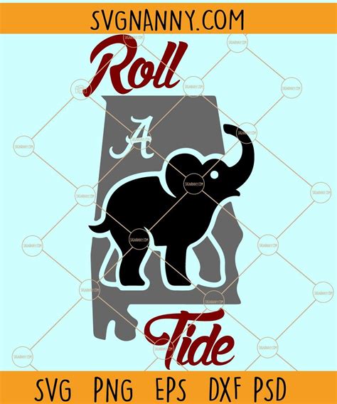 Alabama Crimson Tide Svg Roll Tide Svg Alabama Role Tide Svg Alabama