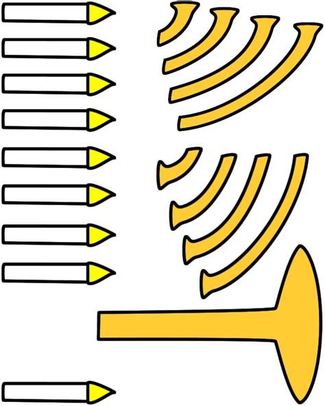 Menorah - Paper craft (Color Template)