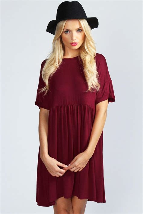 Ruby Oversized Smock Dress At Boohoo