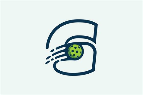 Pickleball Logo With A Combination Of Letter G And A Moving Ball In