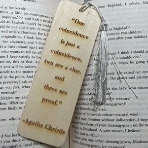 Agatha Christie Inspired Bookmarks Laser Engraved - Etsy