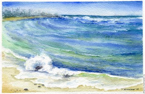 Watercolor Waves at PaintingValley.com | Explore collection of ...