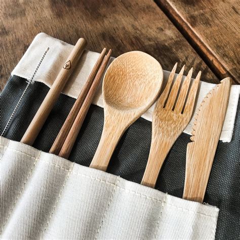 Bamboo Utensils Set Utensil Set Zero Waste Bamboo