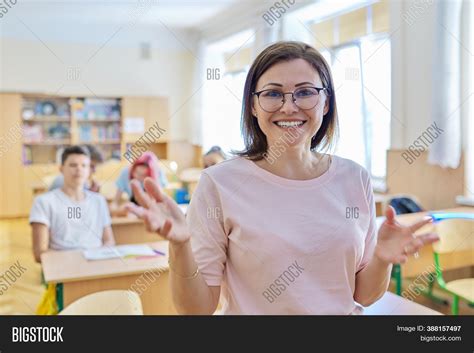 Mature Woman Teacher Image Photo Free Trial Bigstock