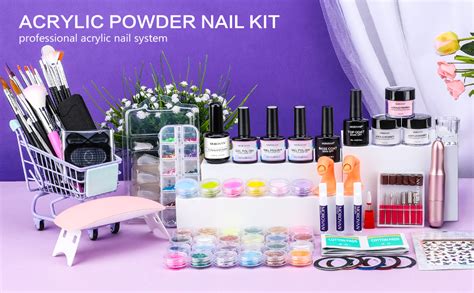 Morovan Acrylic Nail Kit With Drill Professional Nails Kit Acrylic