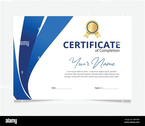 Simple Certificate Design Template Stock Vector Stock Vector Image