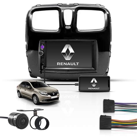 Kit Multimidia 2 Din Mp5 Bt Espelhamento Renault Logan 16 18 Submarino