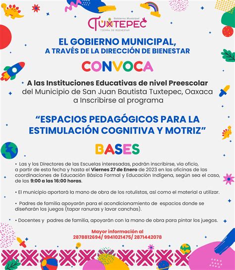 Abre Gobierno Municipal Tuxtepec Convocatoria Para Espacios Pedagógicos