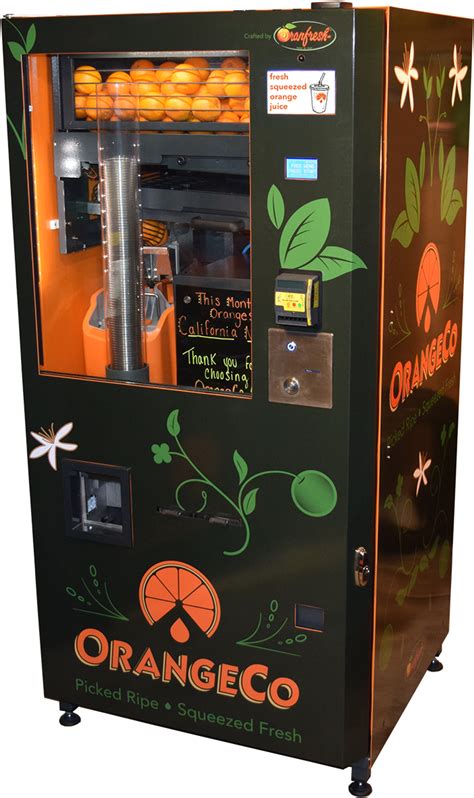 Orangeco Vending Machines Squeeze Fresh Orange Juice Fresh Orange