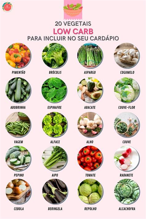 20 vegetais low carb para incluir no seu cardápio Carboidratos