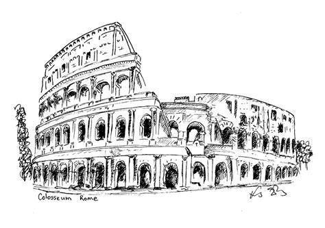 Colis E Image Originale De Rome Illustration De Dessin Au Etsy France