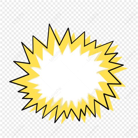 Yellow D Style Starburst Clipart Explosive Explosion Jagged Yellow