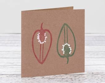 Hot Pepper Card Etsy