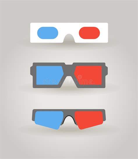 3d Cinema Glasses Collection Stock Vector - Illustration of fashion ...
