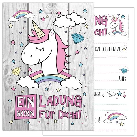 Einladungskarten Kindergeburtstag Einhorn Excellent Customize Cards