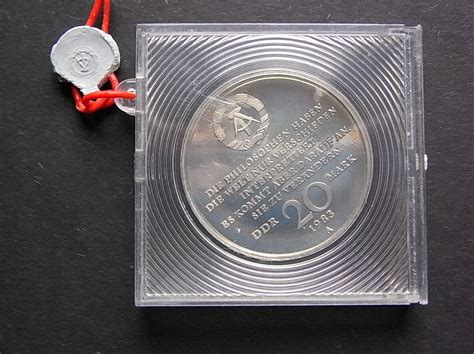 DDR 20 Mark Karl Marx 1983 Proof Original MA Shops