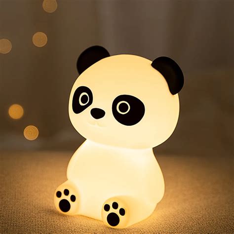 Panda Silicone Atmosfera Luz Noturna L Mpada Do Sono Do Quarto Prote O