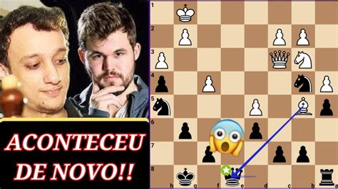 Gm Supi SACRIFICA A DAMA novamente contra Magnus Carlsen Análise