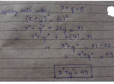 If X Y And Xy Find The Value Of X Y Plz Do It In