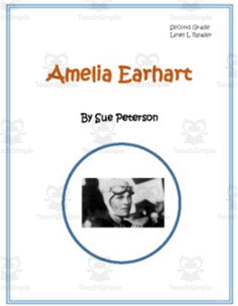 Biography Amelia Earhart Soaring High By Teach Simple