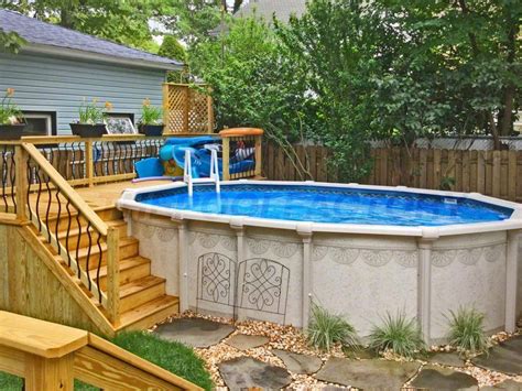 Piscine Hors Sol Avec Terrasse Dans Le Jardin