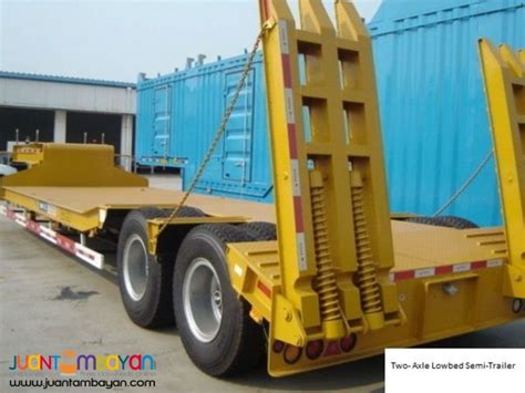 Two Axle Lowbed Semi Trailer