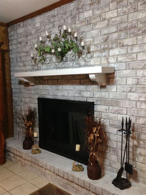 Whitewash Paint For Brick Fireplace