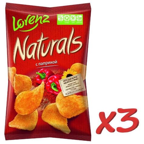 Чипсы Картофельные Naturals со Вкусом Паприки 100 гр Лоренц - купить с ...
