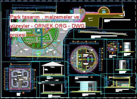 Proje Sitesi Dinlendiren Park Autocad Projesi