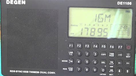 Voice of America 17895 Khz on Degen DE 1106 - YouTube
