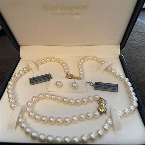 Mikimoto Jewelry Mikimoto Blue Lagoon Pearl Necklace Set Poshmark