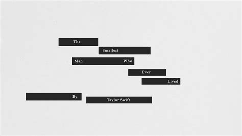 Taylor Swift - The Smallest Man Who Ever Lived (Official Lyric Video ...