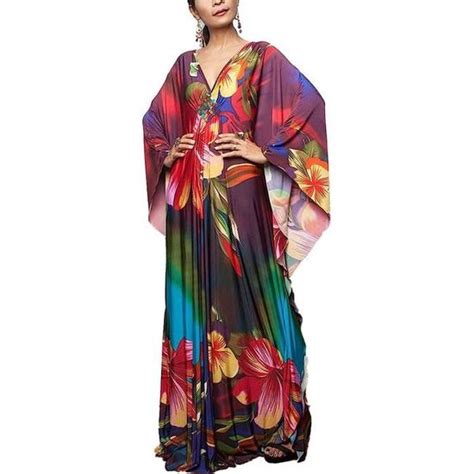 Robe De Plage Femme Tunique Caftan Grande Taille Kaftan Boh Me Maxi