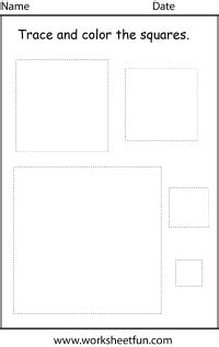 square worksheets  prek  activities  teaching squares